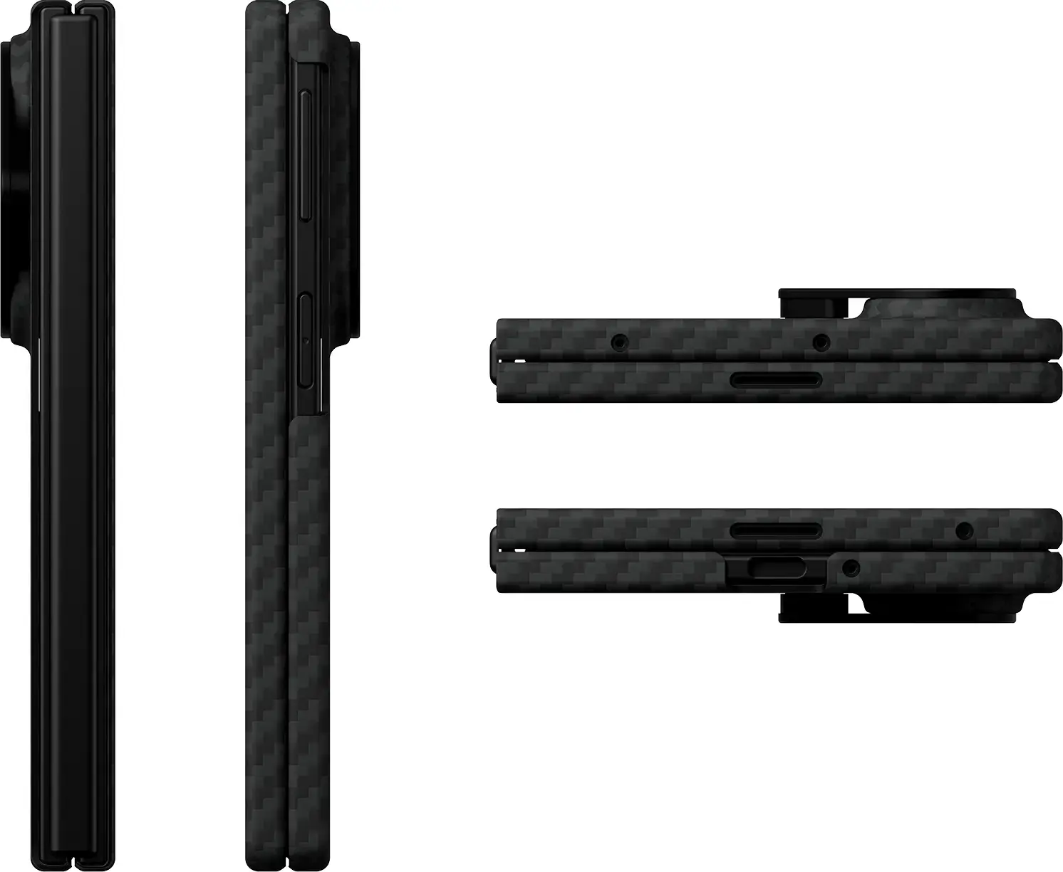 AULUMU Ultra-Slim Samsung Galaxy Z Fold 8 Hoesje Aramid Fiber MagSafe Zwart afbeelding 11