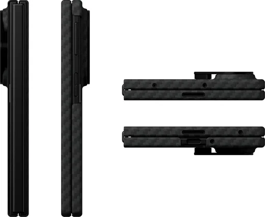AULUMU Ultra-Slim Samsung Galaxy Z Fold 8 Hoesje Aramid Fiber MagSafe Zwart afbeelding 11