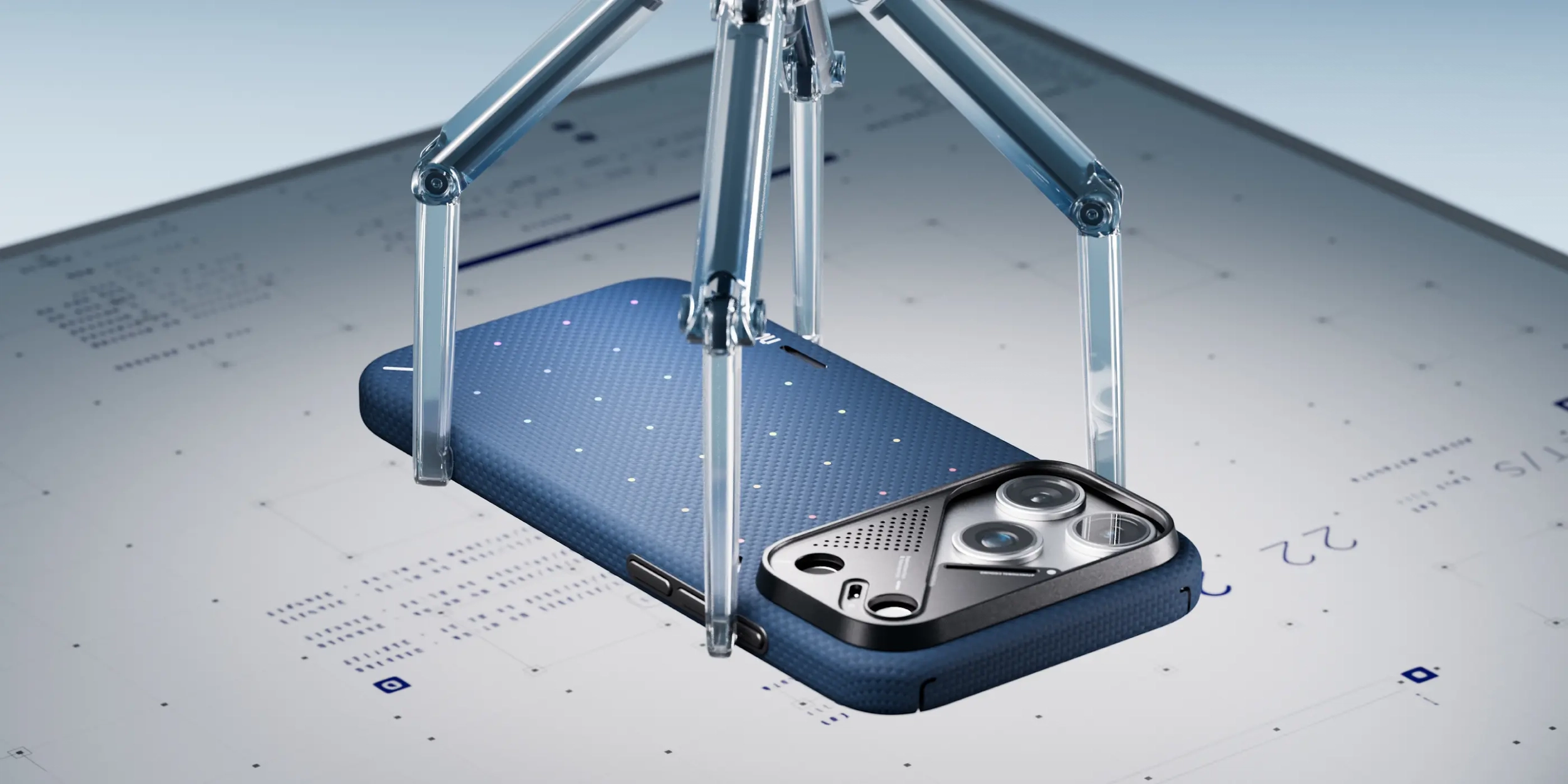 AULUMU Ultra-Slim iPhone 18 Pro Hoesje Aramid Fiber MagSafe Blauw afbeelding 14