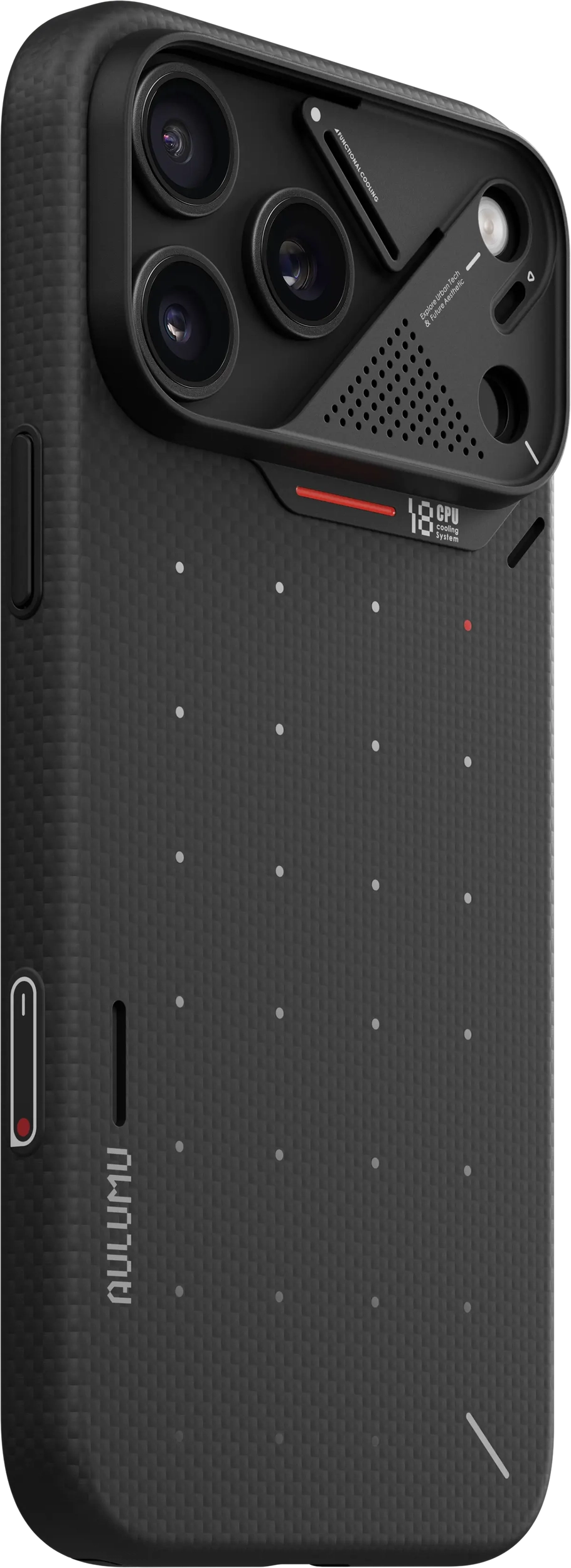 AULUMU Ultra-Slim iPhone 18 Pro Max Hoesje Aramid Fiber MagSafe Zwart Grijs afbeelding 2