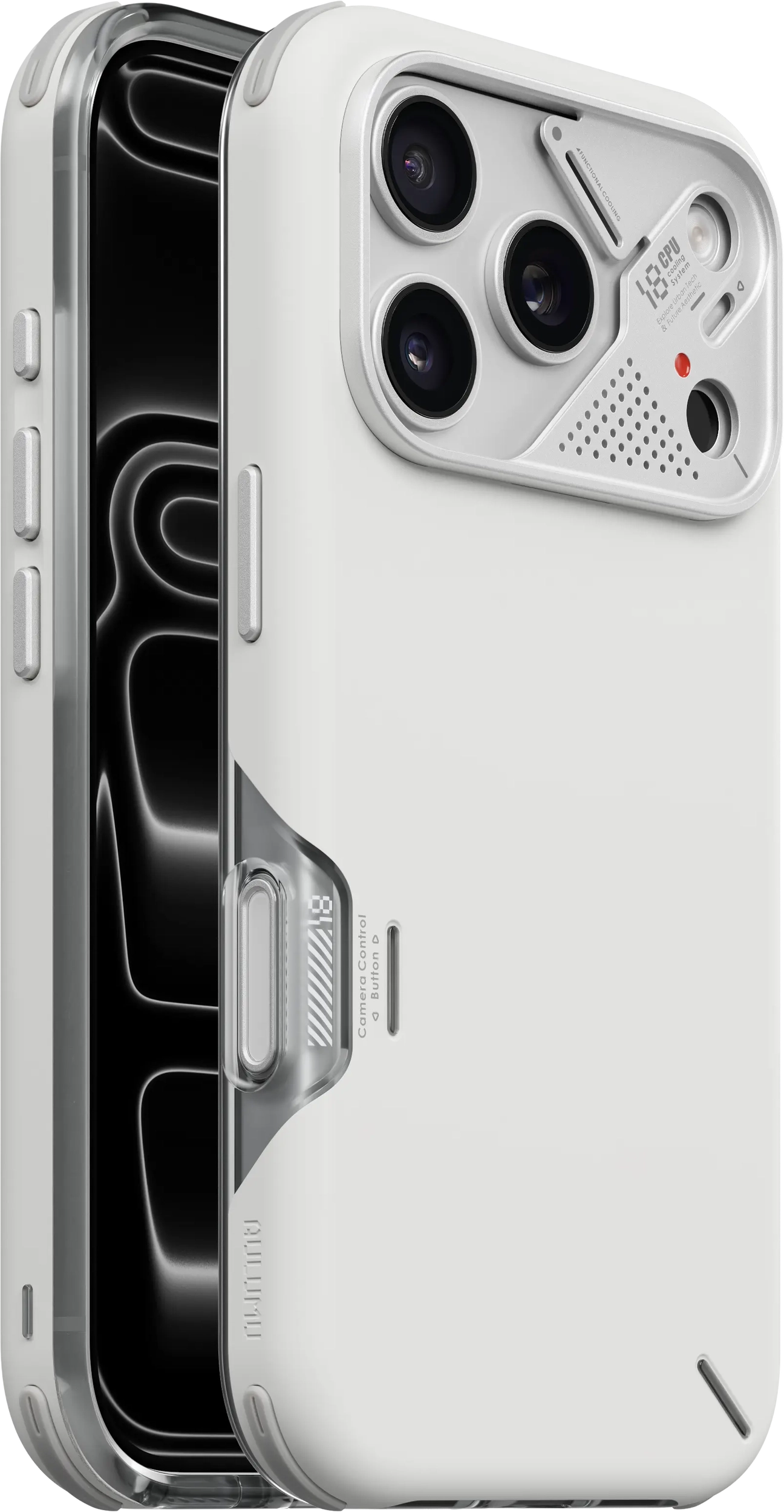 AULUMU Shockproof Apple iPhone 18 Pro Hoesje MagSafe TPU Back Cover Wit afbeelding 1