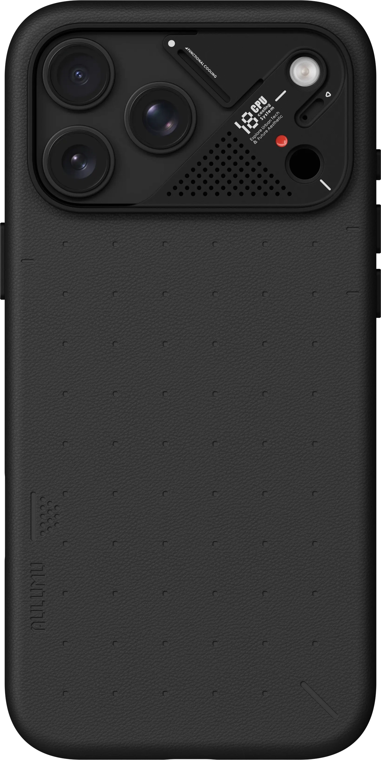 AULUMU Vegan Leather Apple iPhone 18 Pro Max Hoesje MagSafe Zwart afbeelding 5