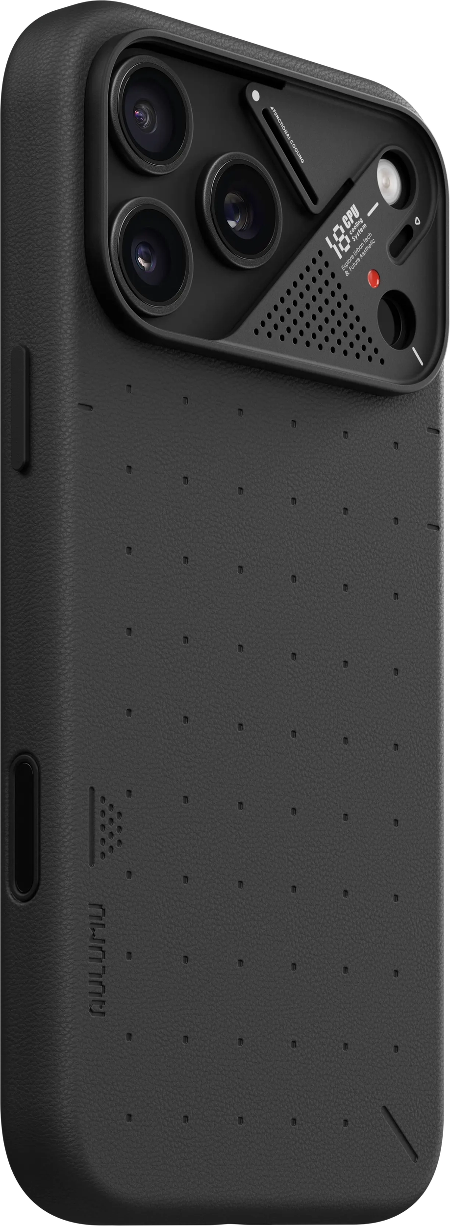 AULUMU Vegan Leather Apple iPhone 18 Pro Max Hoesje MagSafe Zwart afbeelding 2