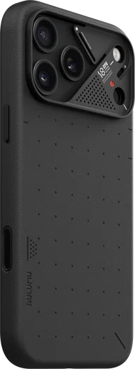 AULUMU Vegan Leather Apple iPhone 18 Pro Max Hoesje MagSafe Zwart afbeelding 2