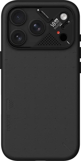 AULUMU Vegan Leather Apple iPhone 18 Pro Hoesje MagSafe Zwart afbeelding 5