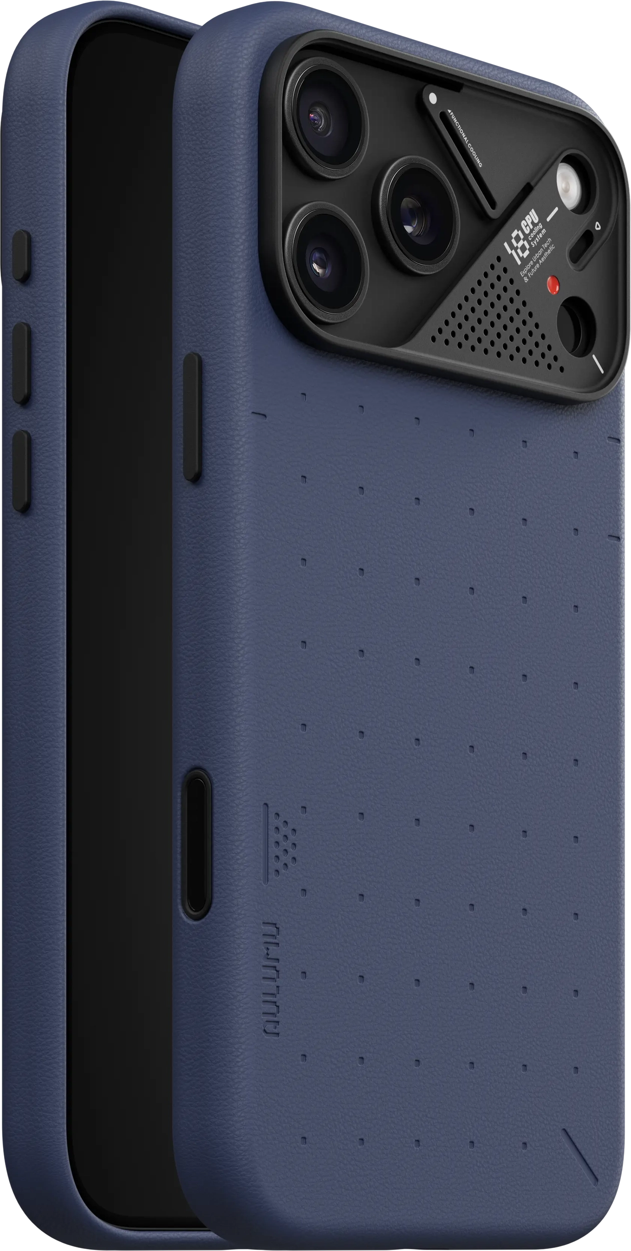 AULUMU Vegan Leather Apple iPhone 18 Pro Max Hoesje MagSafe Blauw afbeelding 1