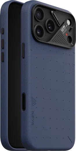 AULUMU Vegan Leather Apple iPhone 18 Pro Max Hoesje MagSafe Blauw afbeelding 1