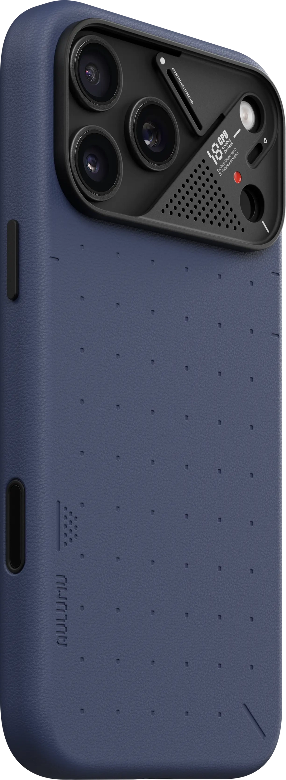 AULUMU Vegan Leather Apple iPhone 18 Pro Max Hoesje MagSafe Blauw afbeelding 2