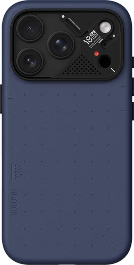 AULUMU Vegan Leather Apple iPhone 18 Pro Hoesje MagSafe Blauw afbeelding 5