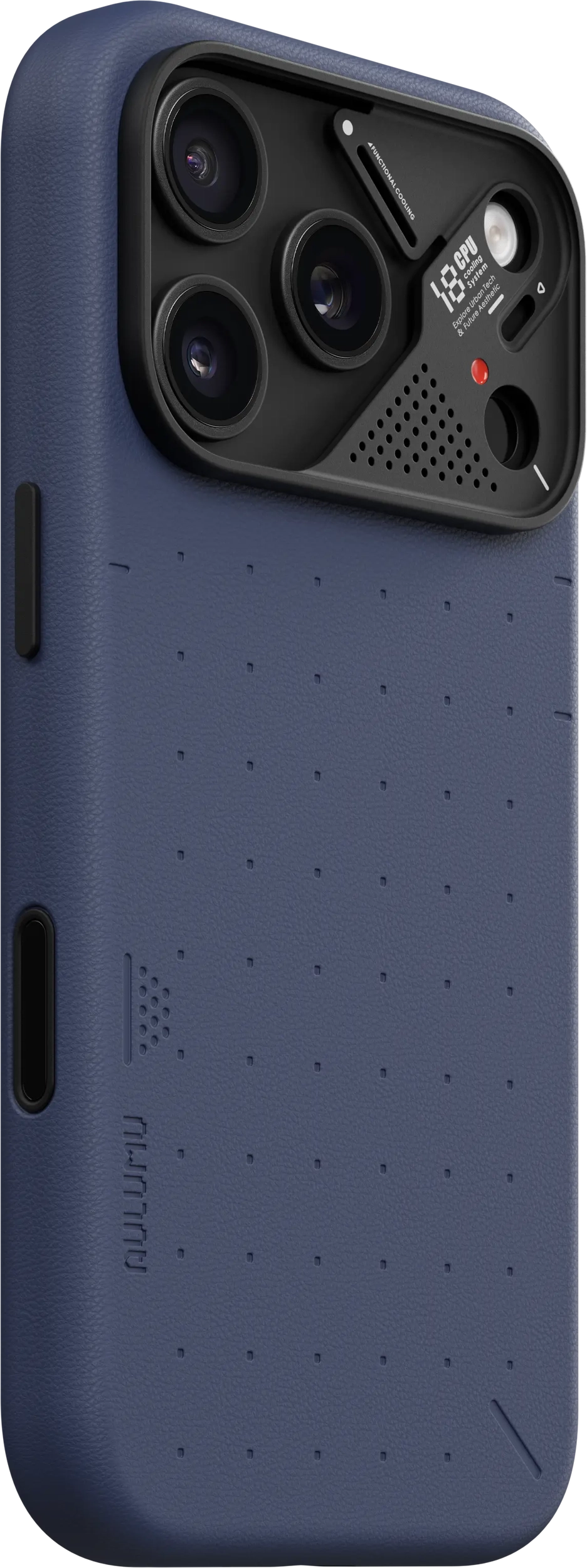 AULUMU Vegan Leather Apple iPhone 18 Pro Hoesje MagSafe Blauw afbeelding 2