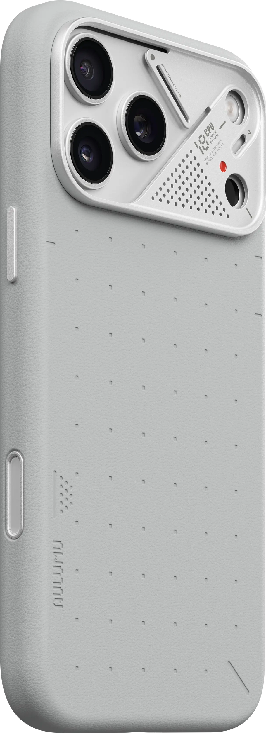 AULUMU Vegan Leather Apple iPhone 18 Pro Max Hoesje MagSafe Grijs afbeelding 2