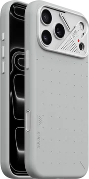 AULUMU Vegan Leather Apple iPhone 18 Pro Max Hoesje MagSafe Grijs