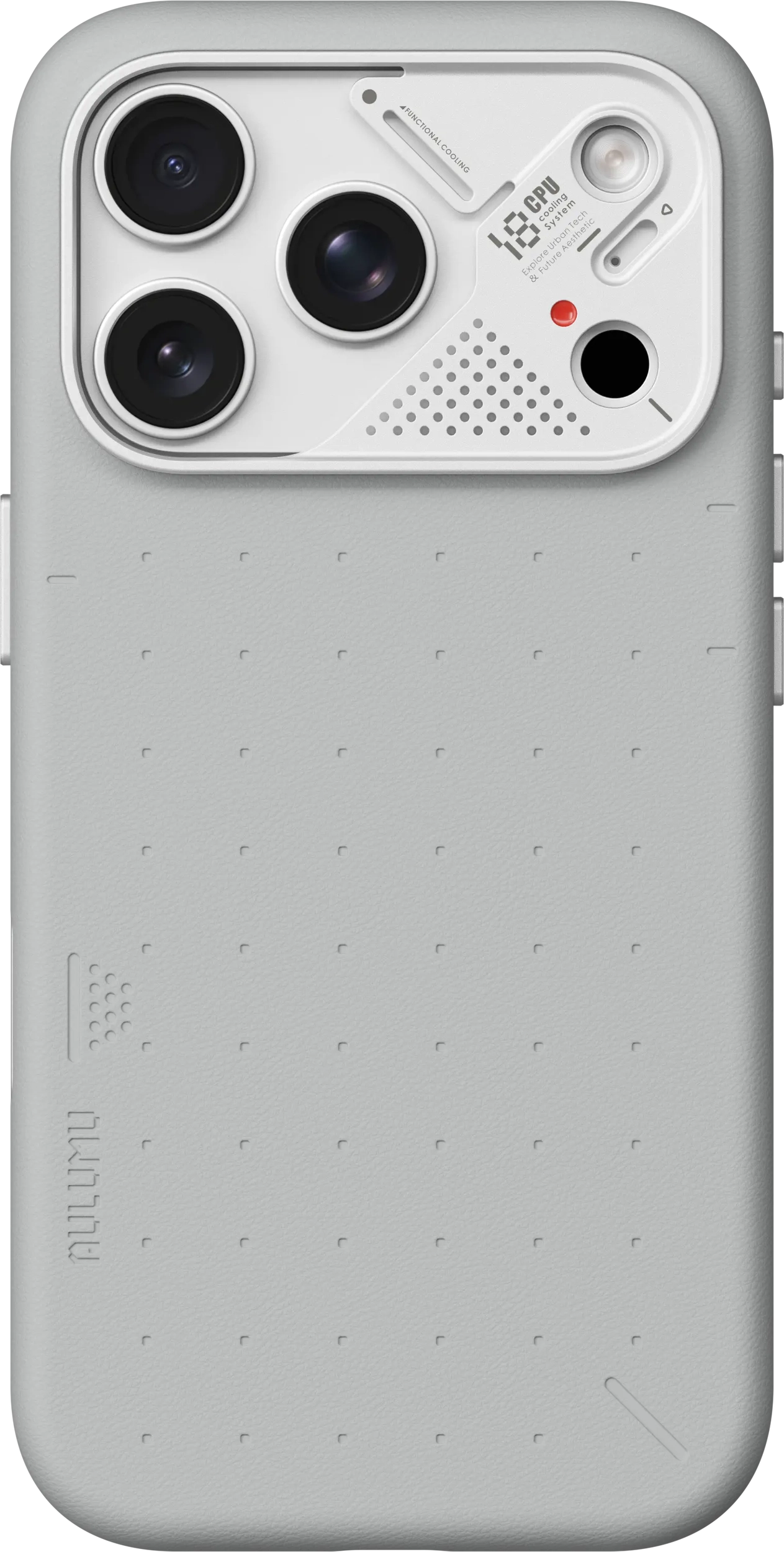 AULUMU Vegan Leather Apple iPhone 18 Pro Hoesje MagSafe Grijs afbeelding 5