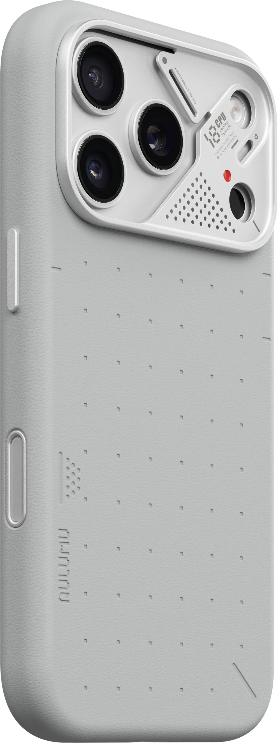 AULUMU Vegan Leather Apple iPhone 18 Pro Hoesje MagSafe Grijs afbeelding 2
