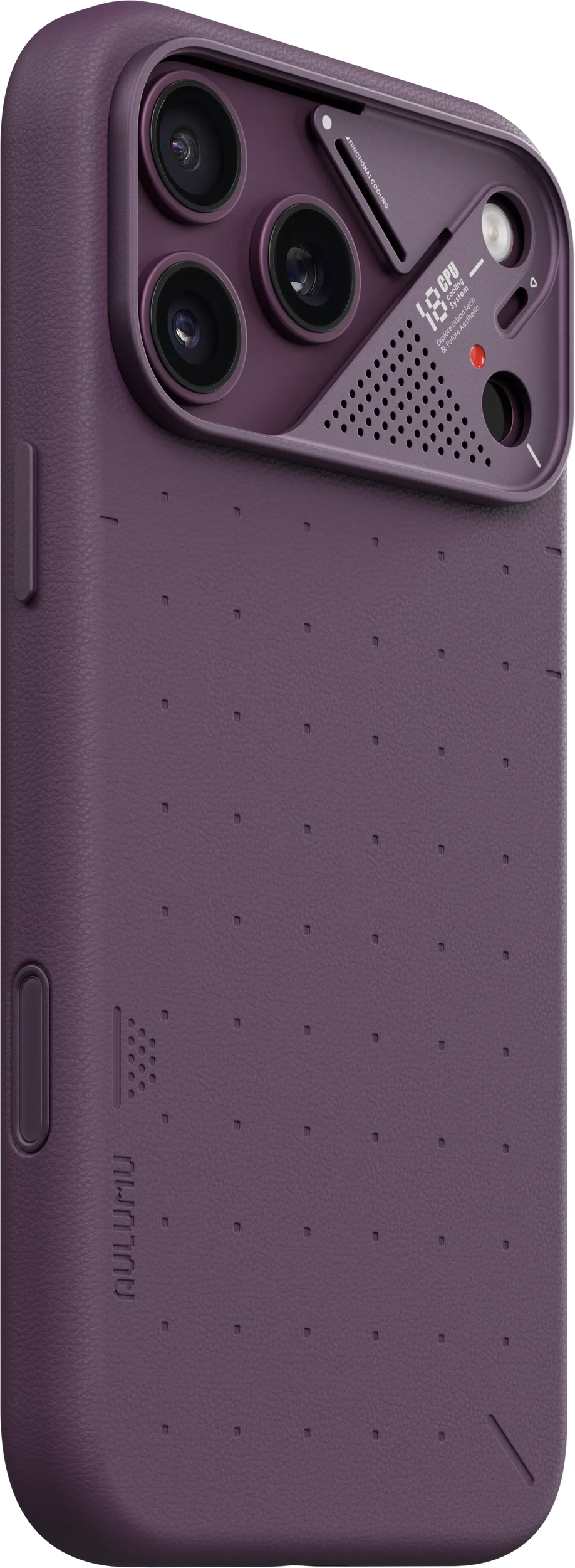 AULUMU Vegan Leather Apple iPhone 18 Pro Max Hoesje MagSafe Rood afbeelding 2