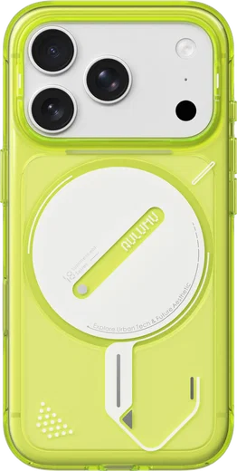 AULUMU Apple iPhone 18 Pro Hoesje MagSafe Back Cover Transparant Geel afbeelding 5