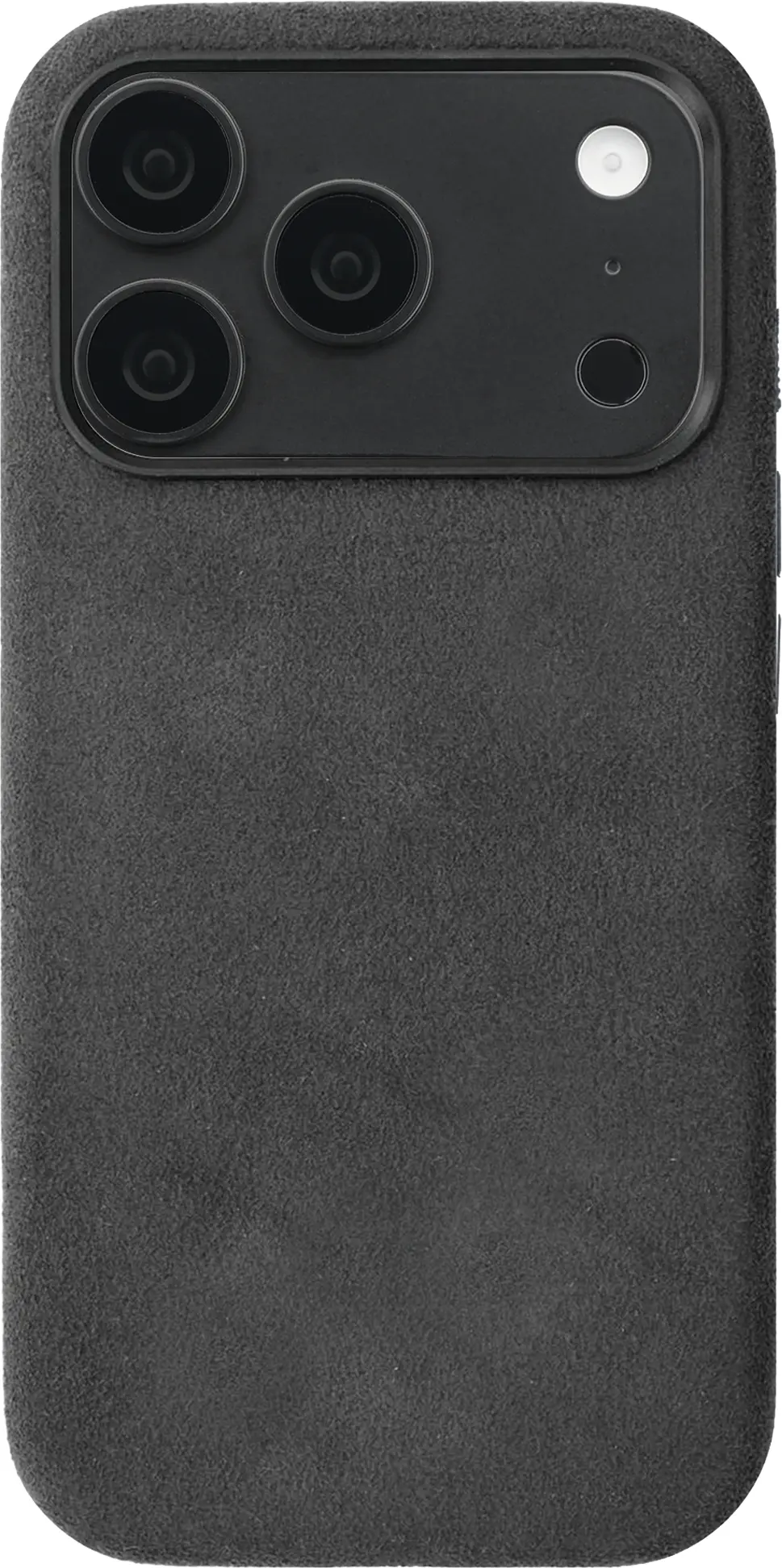 Rosso Avanti iPhone 18 Pro Hoesje Alcantara MagSafe Back Cover Grijs afbeelding 1