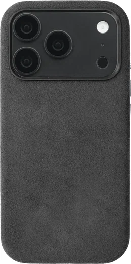 Rosso Avanti iPhone 18 Pro Hoesje Alcantara MagSafe Back Cover Grijs afbeelding 1