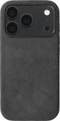 Rosso Avanti iPhone 18 Pro Hoesje Alcantara MagSafe Back Cover Grijs afbeelding