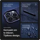 Rosso Avanti iPhone 18 Pro Hoesje Alcantara MagSafe Back Cover Blauw afbeelding 2