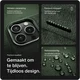 Rosso Avanti iPhone 18 Pro Hoesje Alcantara MagSafe Back Cover Groen afbeelding 2