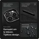 Rosso Avanti iPhone 18 Pro Hoesje Alcantara MagSafe Back Cover Donker Grijs afbeelding 2