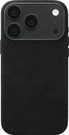 Rosso Avanti iPhone 18 Pro Hoesje Alcantara MagSafe Back Cover Donker Grijs afbeelding 1