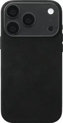 Rosso Avanti iPhone 18 Pro Hoesje Alcantara MagSafe Back Cover Donker Grijs afbeelding