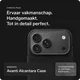 Rosso Avanti iPhone 18 Pro Hoesje Alcantara MagSafe Back Cover Zwart afbeelding 2