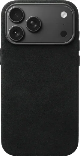 Rosso Avanti iPhone 18 Pro Hoesje Alcantara MagSafe Back Cover Zwart afbeelding 1