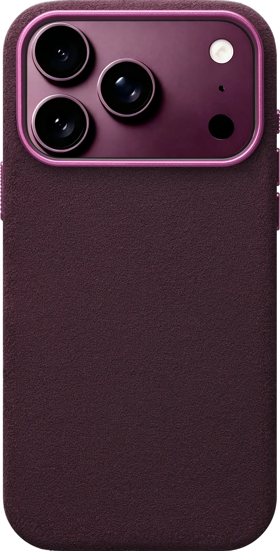 Rosso Avanti iPhone 18 Pro Hoesje Alcantara MagSafe Back Cover Cherry afbeelding 1