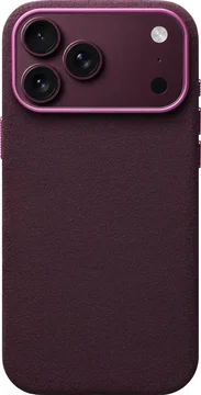 Rosso Avanti iPhone 18 Pro Hoesje Alcantara MagSafe Back Cover Burgundy
