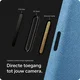 Rosso Avanti iPhone 18 Pro Hoesje Alcantara MagSafe Back Cover Licht Blauw afbeelding 2