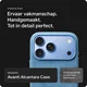 Rosso Avanti iPhone 18 Pro Hoesje Alcantara MagSafe Back Cover Licht Blauw afbeelding 2