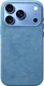 Rosso Avanti iPhone 18 Pro Hoesje Alcantara MagSafe Back Cover Licht Blauw