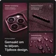 Rosso Avanti iPhone 18 Pro Max Hoesje Alcantara MagSafe Back Cover Cherry afbeelding 2