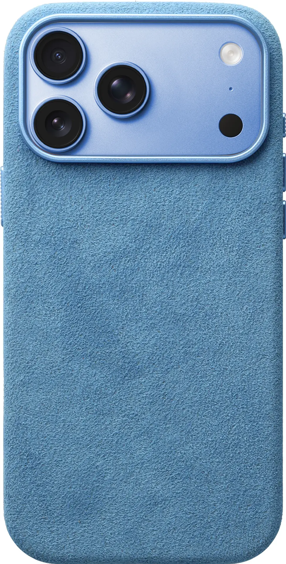 Rosso Avanti iPhone 18 Pro Max Hoesje Alcantara MagSafe Back Cover Licht Blauw afbeelding 1