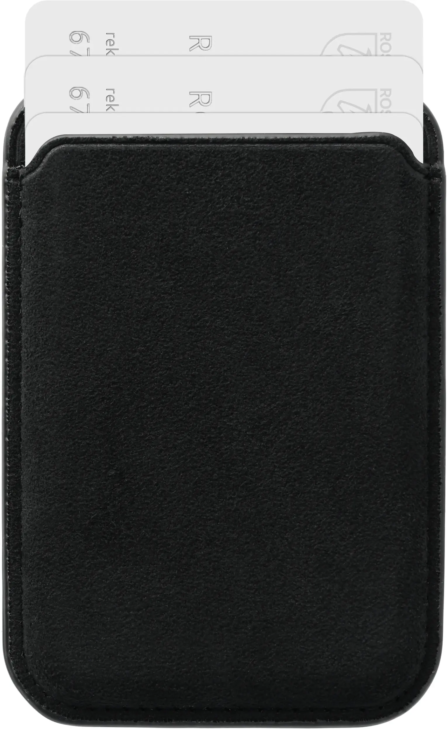 Rosso Avanti Alcantara Wallet MagSafe Kaarthouder / Pasjeshouder Zwart afbeelding 1