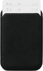 Rosso Avanti Alcantara Wallet MagSafe Kaarthouder / Pasjeshouder Zwart afbeelding