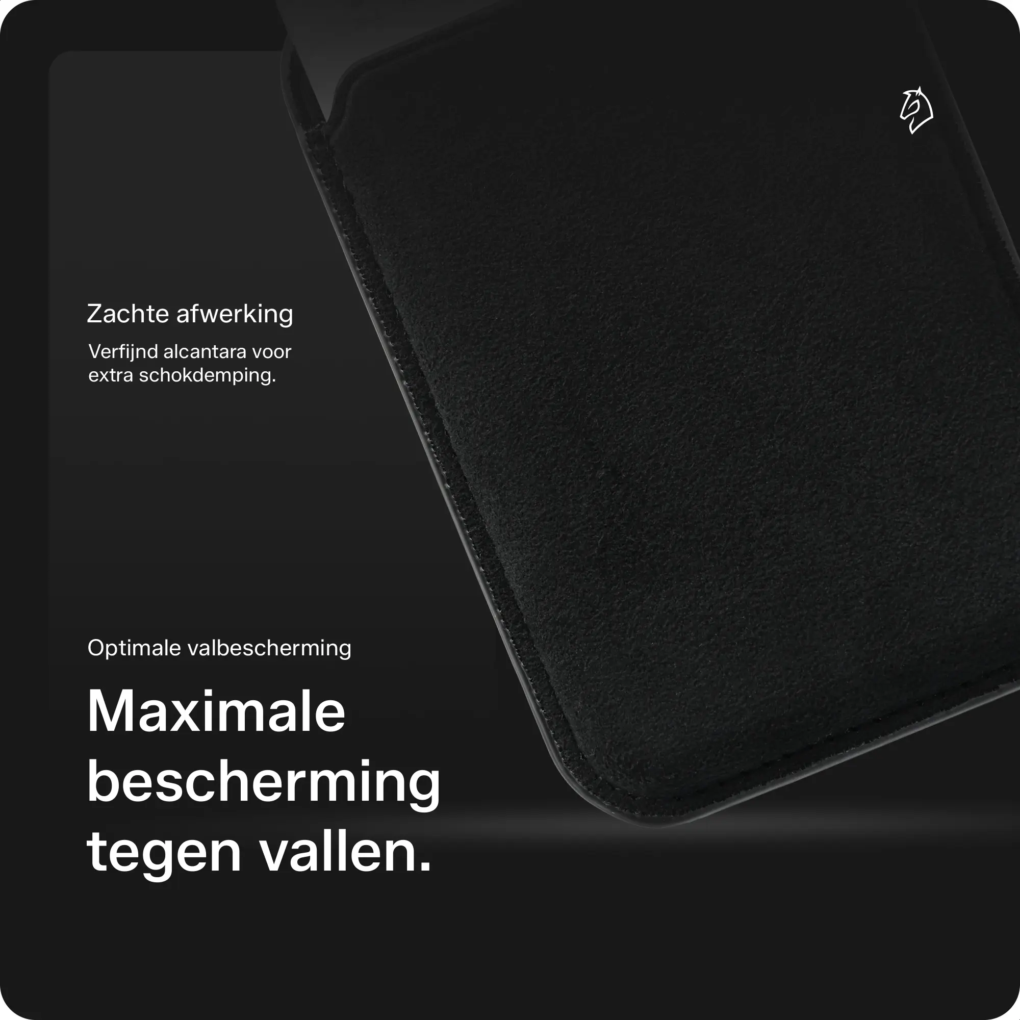 Rosso Avanti Alcantara Wallet MagSafe Kaarthouder / Pasjeshouder Zwart afbeelding 5