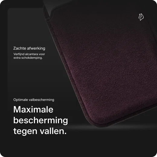 Rosso Avanti Alcantara Wallet MagSafe Kaarthouder / Pasjeshouder Cherry afbeelding 5