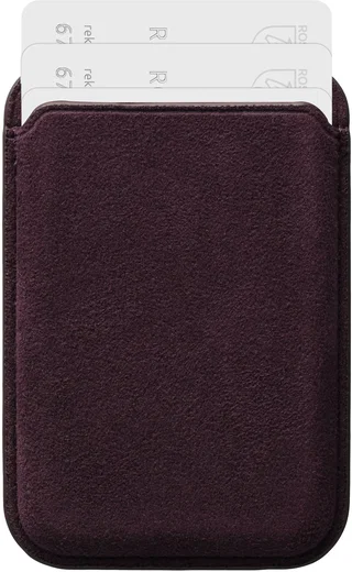 Rosso Avanti Alcantara Wallet MagSafe Kaarthouder / Pasjeshouder Cherry afbeelding 1