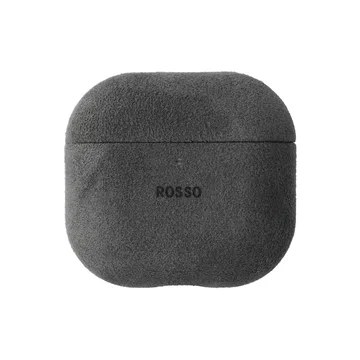 Rosso Avanti Apple AirPods 4 / 5 MagSafe Hoesje Alcantara Case Grijs