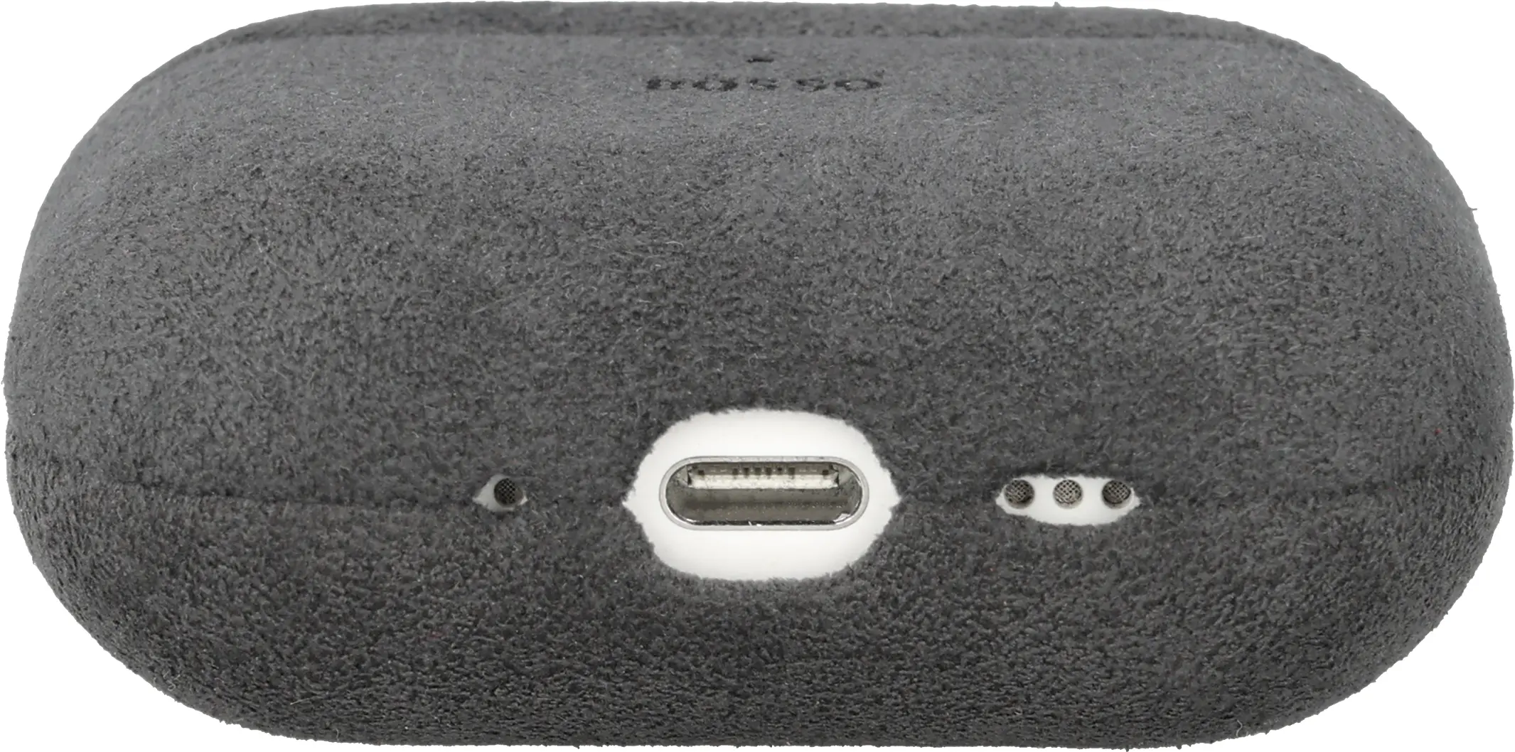 Rosso Avanti Apple AirPods 4 / 5 MagSafe Hoesje Alcantara Case Grijs afbeelding 6