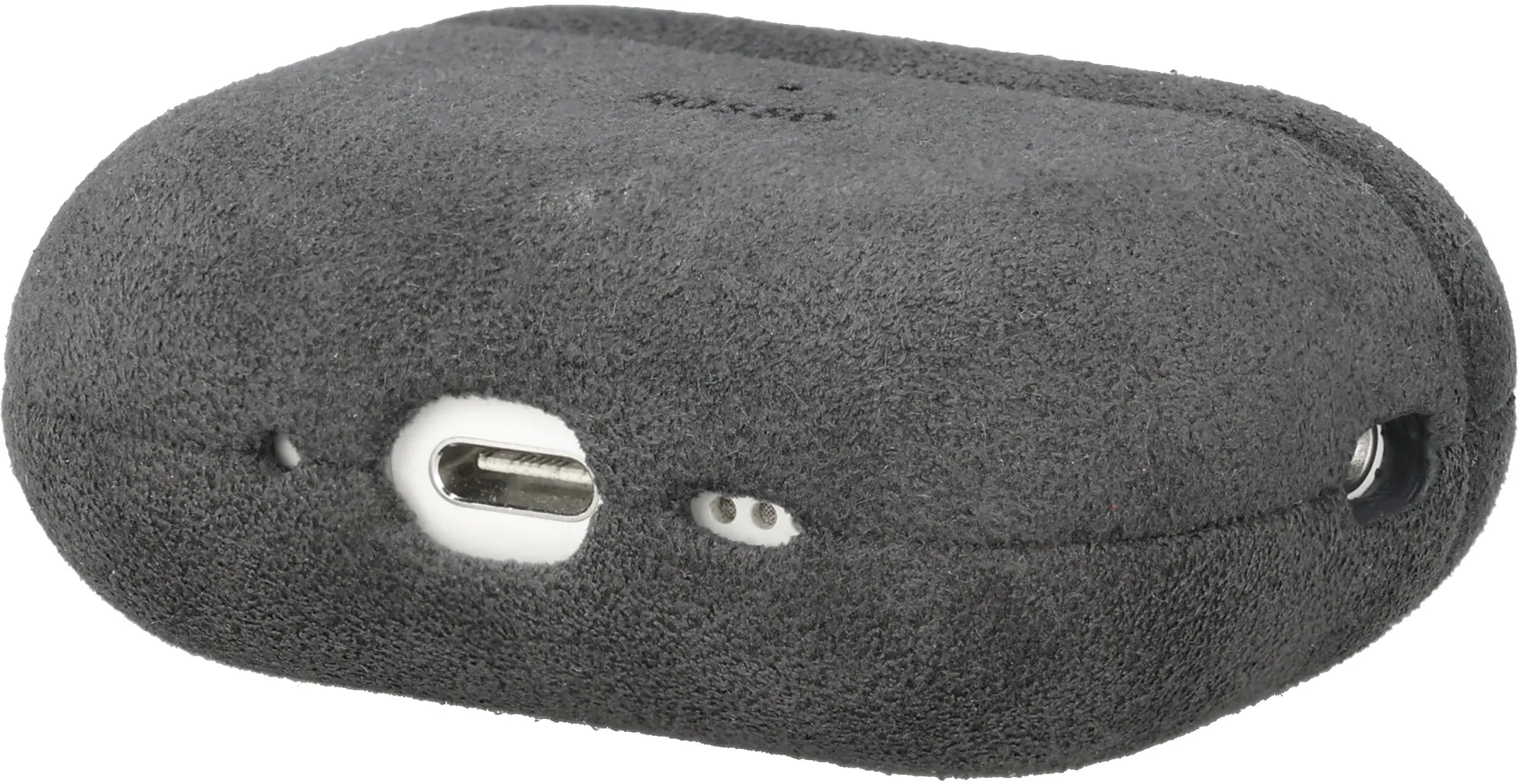 Rosso Avanti Apple AirPods 4 / 5 MagSafe Hoesje Alcantara Case Grijs afbeelding 7