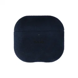 Rosso Avanti Apple AirPods 4 / 5 MagSafe Hoesje Alcantara Case Blauw afbeelding