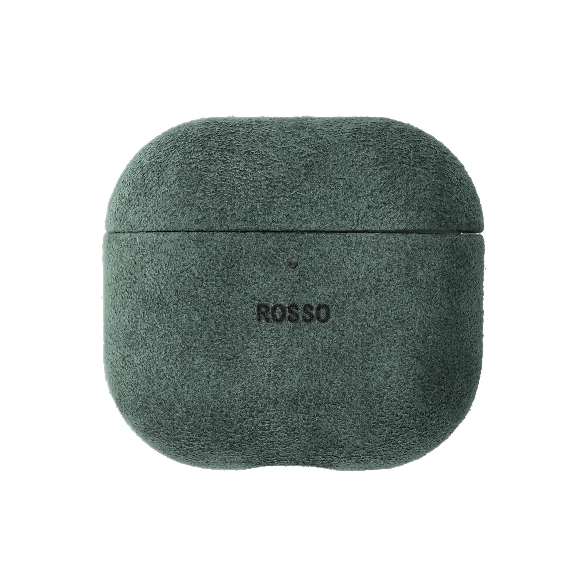 Rosso Avanti Apple AirPods 4 / 5 MagSafe Hoesje Alcantara Case Groen afbeelding 1