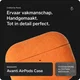 Rosso Avanti Apple AirPods 4 / 5 MagSafe Hoesje Alcantara Case Oranje afbeelding 2