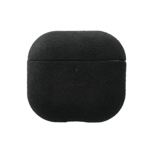 Rosso Avanti Apple AirPods 4 / 5 MagSafe Hoesje Alcantara Case Zwart afbeelding 1
