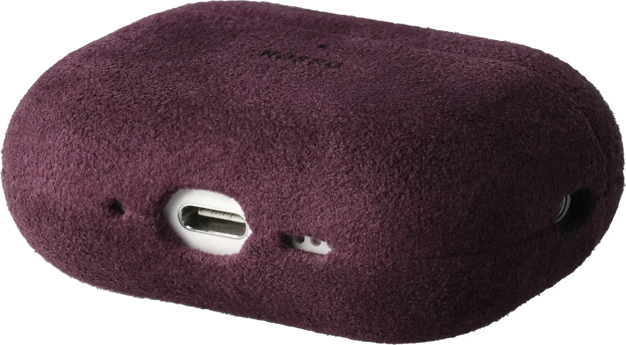 Rosso Avanti Apple AirPods 4 / 5 MagSafe Hoesje Alcantara Case Burgundy afbeelding 6